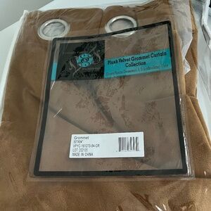 Amber Gold Velvet Blackout Curtain Panel (set of 2)